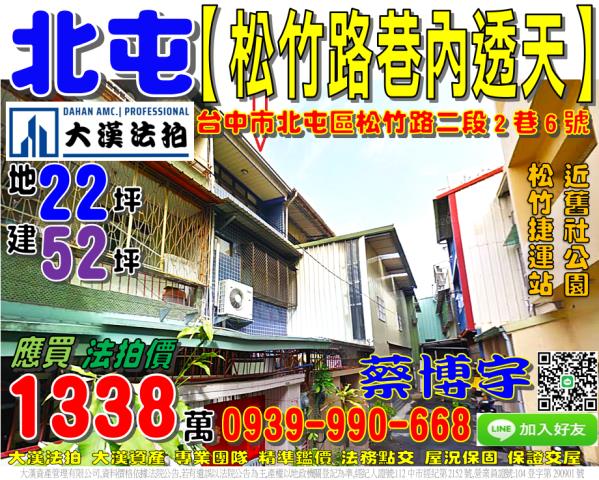 北屯區松竹路法拍透天
